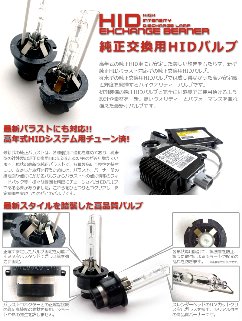 LYZER　純正交換用HIDバルブ 高年式対応型D4S
