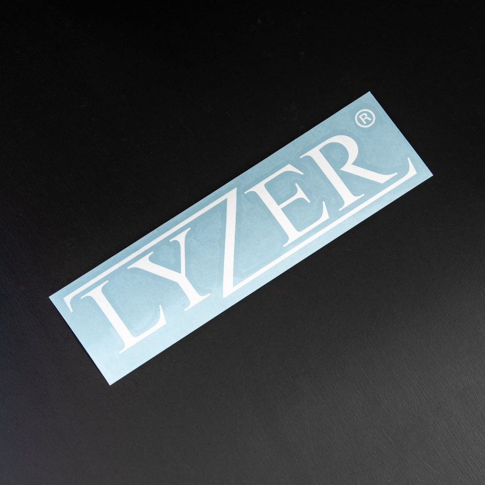 LYZER メーカーロゴステッカー 200mm×50mm(ホワイト)1枚
